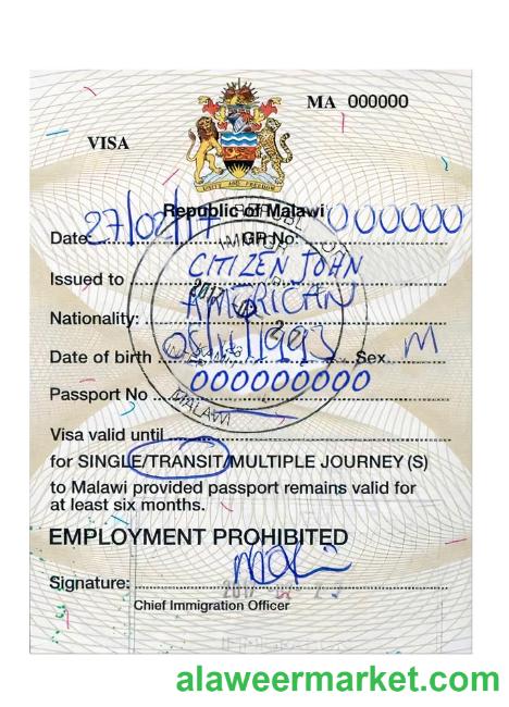 MALAWI travel visa